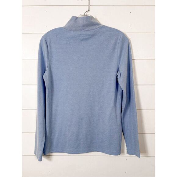 NWOT Set of 2 Croft & Barrow Women's Long Sleeve Mock Neck Top Blue Pink Small - Picture 9 of 9